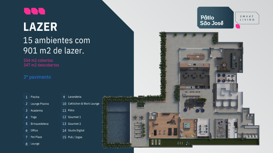 Apartamento Pátio no Centro de  São José em São José dos Campos | 2 Dormitórios | 70 m² — miniatura 11