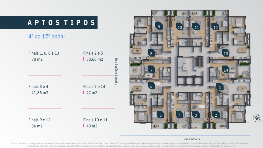 Apartamento Pátio no Centro de  São José em São José dos Campos | 2 Dormitórios | 70 m² — miniatura 12