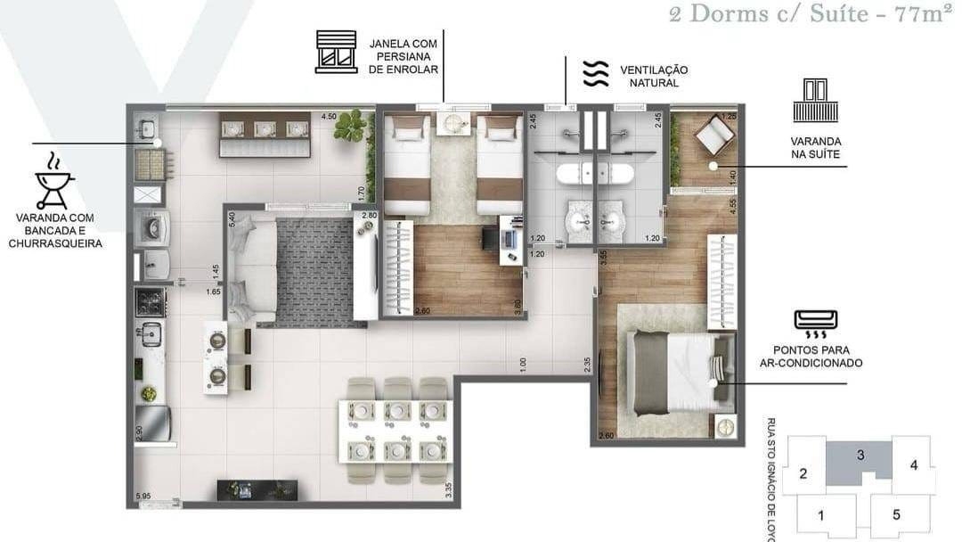 Apartamento no Itaguá no Condomínio Duomo Residencial em Ubatuba — miniatura 13