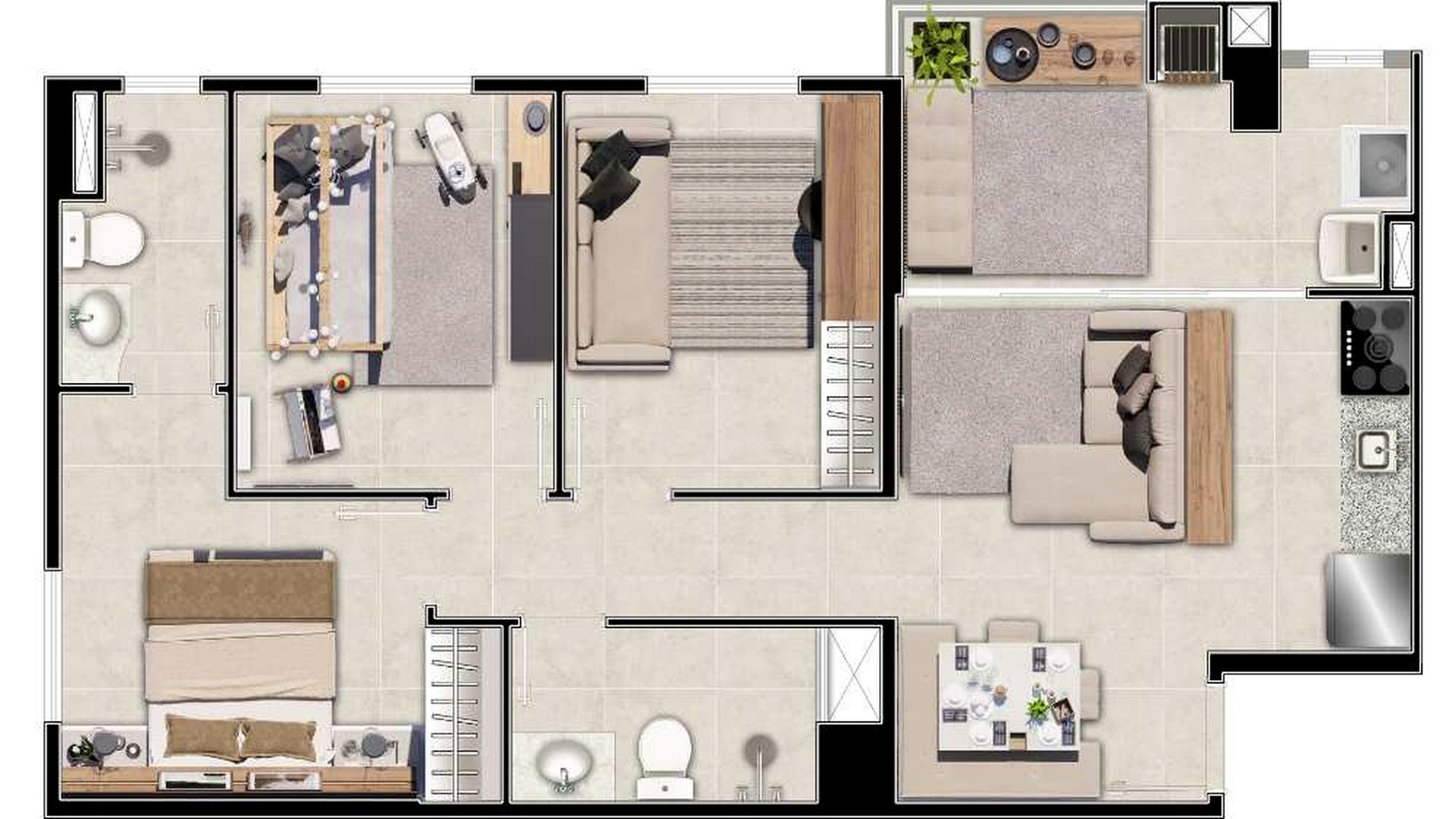 Apartamento à Venda no Jardim Oriente no Portal Oriente - Repasse — miniatura 2
